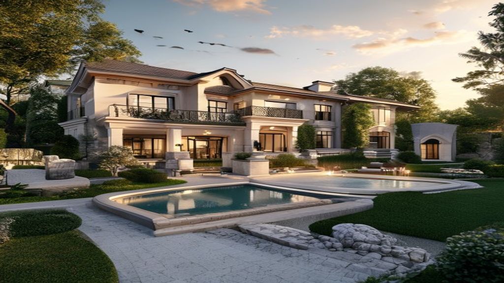 Spacious luxury estate featuring private pool, gym, and garden for exclusive living