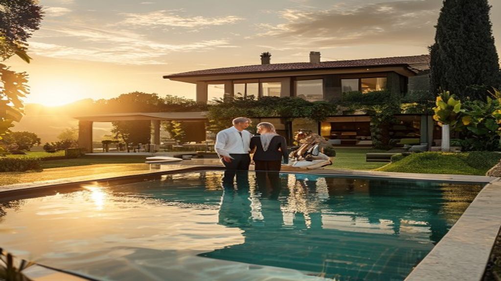 Luxury estate featuring private pool, garden, and exclusive amenities for discerning buyers.