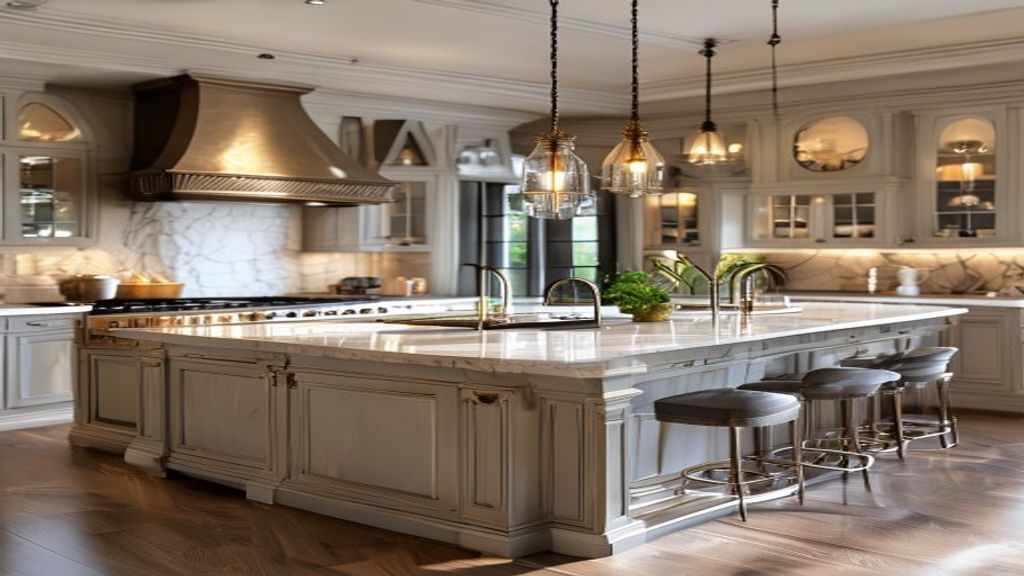Premium custom kitchen islands for luxury mansion upgrades, bespoke to your vision