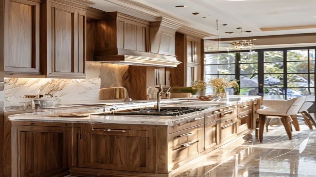 Custom European kitchen cabinets upgrade for luxury villa interior